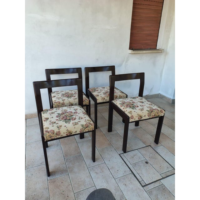 Wood Vintage Modern Minimalist Chairs, 1970s, Set of 4 For Sale - Image 7 of 17