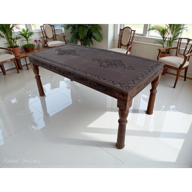 Vintage Wooden Dining Table, 1970s For Sale - Image 3 of 18