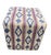 2000 - 2009 Vintage Blue and Indigo Ikat Pattern Upholstered Cube Ottoman For Sale - Image 5 of 12