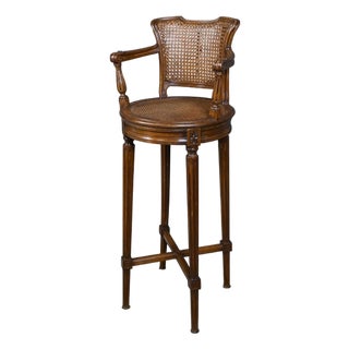 Louis XVI Swivel High Chair in Beechwood, 1900s For Sale