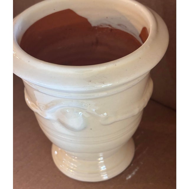 French Anduze Planter in Ivory 11” X 13” by La Madeleine For Sale - Image 4 of 5