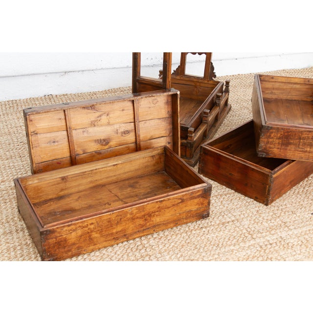 Wood Rare Oversize Antique Wedding Basket For Sale - Image 7 of 11