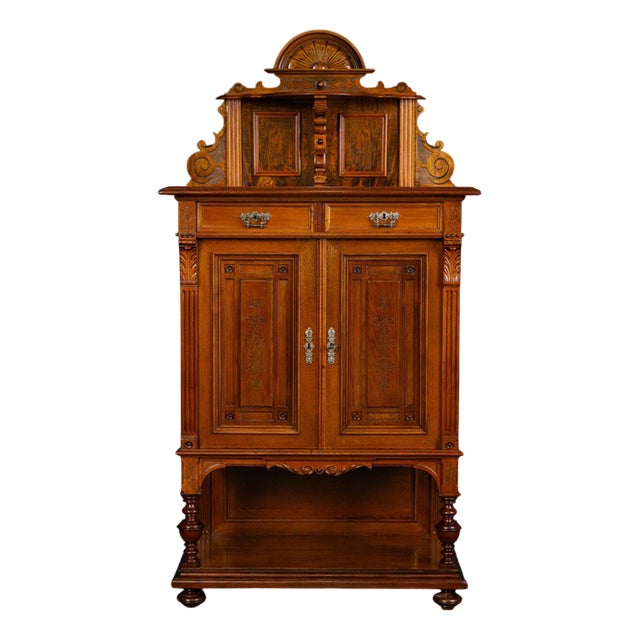 Wilhelminian Oak & Walnut Cabinet For Sale