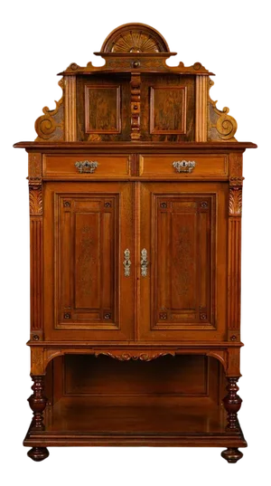 Wilhelminian Oak & Walnut Cabinet
