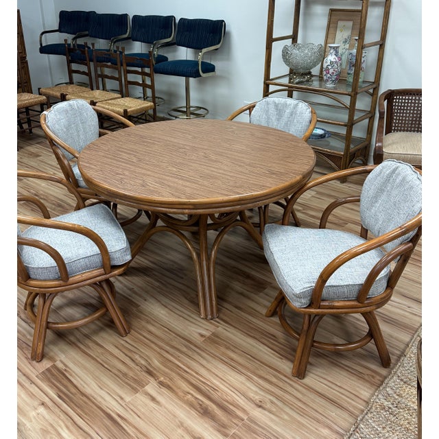 1970s Vintage Brown Jordan Table and Chairs Set of 5 Chairish
