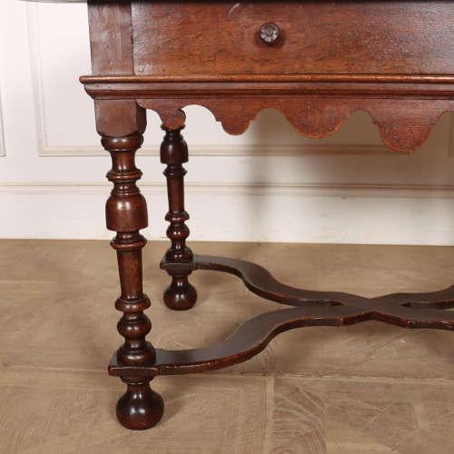 Antique Oak Side Table For Sale - Image 6 of 10
