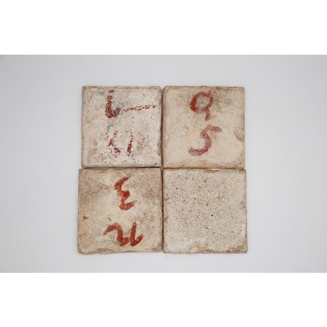 Ceramic 18th Century Gorgeous Set of Four Naturalistic Portuguese Tiles For Sale - Image 7 of 7