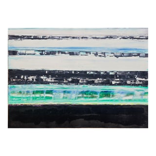Contemporary Abstract Seascape — Original Oil Painting by Diane Grant | Unframed For Sale