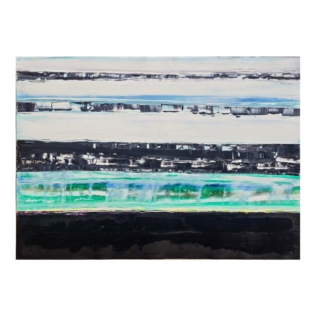 Contemporary Abstract Seascape — Original Oil Painting by Diane Grant | Unframed For Sale