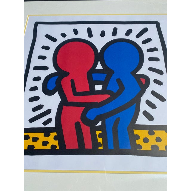 Red 1990s Large Keith Haring Estate Authorized Offset Lithograph "Best Buddies" For Sale - Image 8 of 15