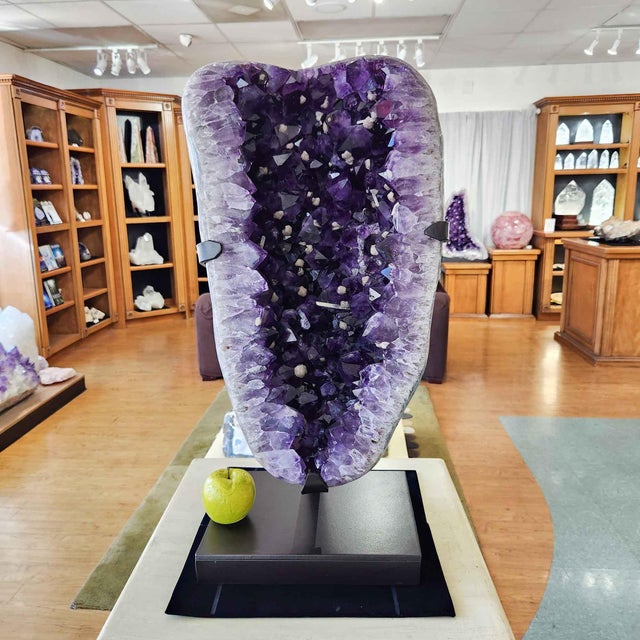 XL Amethyst & Calcite Cluster, 103 Pounds (#H0392 Uruguay ) For Sale - Image 14 of 16
