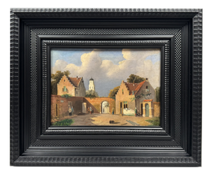 Landscape Composition, 1800s, Oil Painting on Canvas, Framed