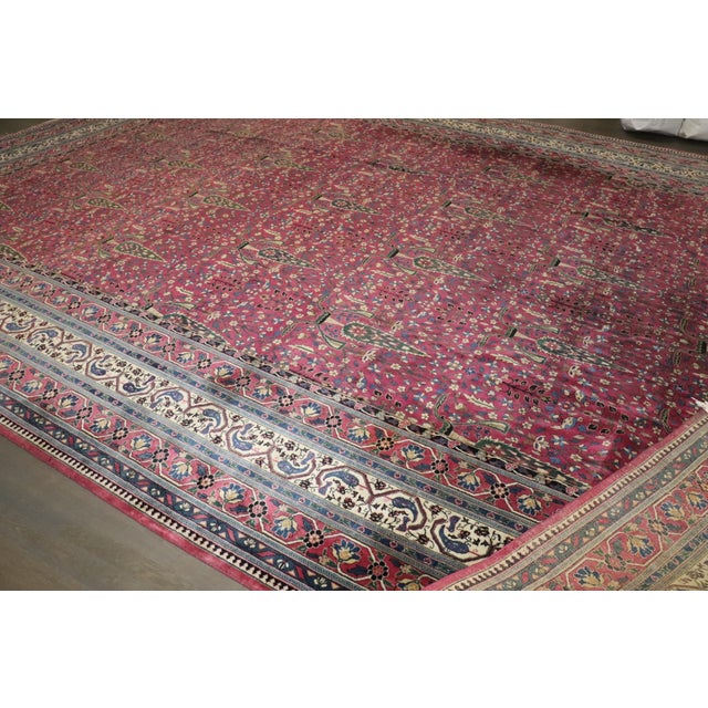 Vintage Indian Larestan Plum Rug rug no.10839 For Sale - Image 12 of 15