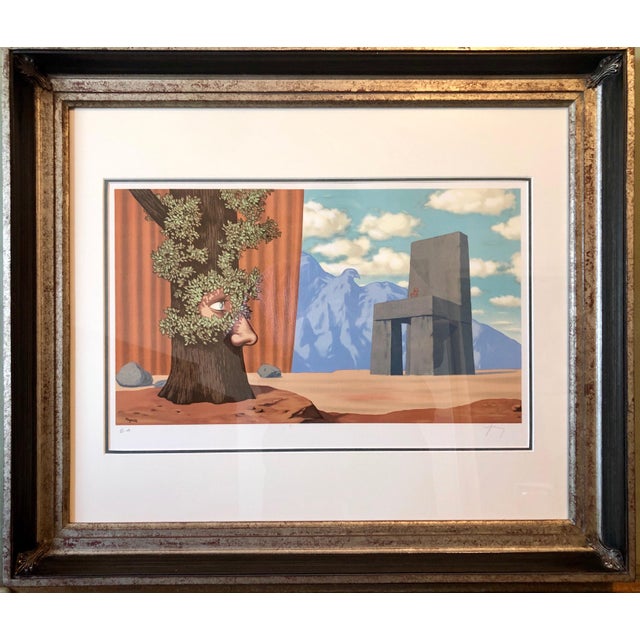 (after) René Magritte, Surrealist Dream Lithograph Belgian Master Magritte Pencil Signed by Mourlot, 1968 For Sale - Image 11 of 11