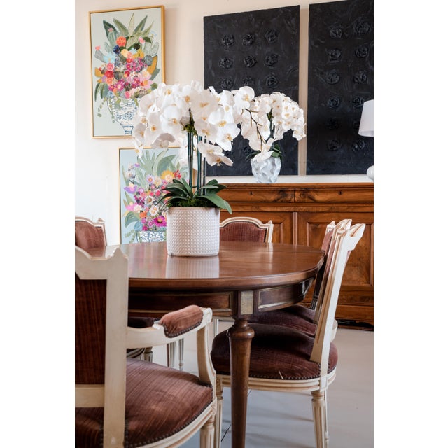 French Set of Six Mid 20th Century Louis XVI Style Painted Dining Chairs For Sale - Image 3 of 8