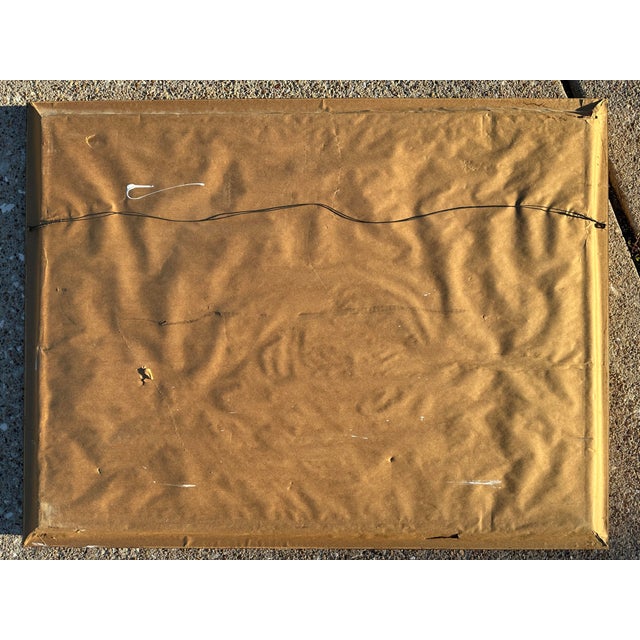 Brick Red Antique Gold Guilt Framed Tapestry of Lady and Unicorn For Sale - Image 8 of 12