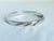 Vintage Italian 925 Sterling Silver Bypass Hinged Bangle Bracelet Italy Modern Sculptural Design For Sale - Image 12 of 14