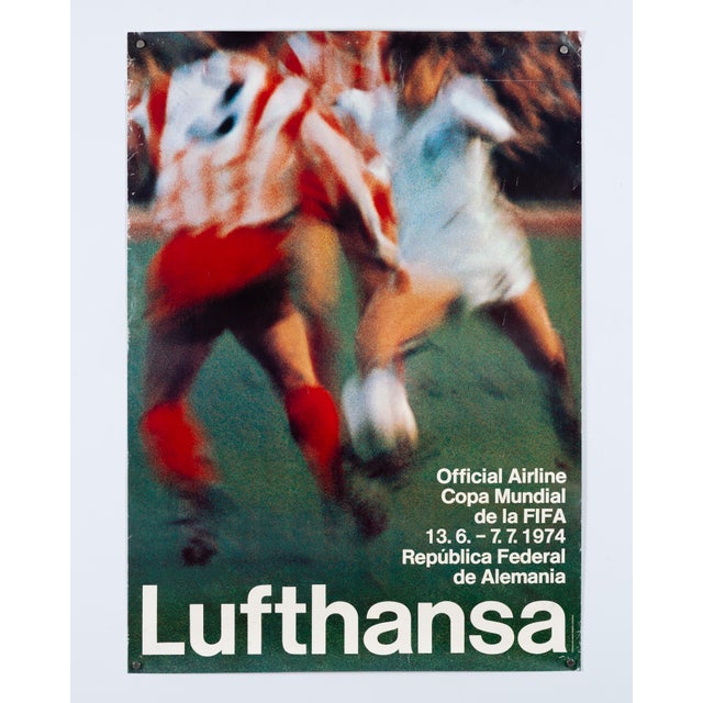 Lufthansa Fifa World Cup Poster, 1974 For Sale - Image 3 of 9