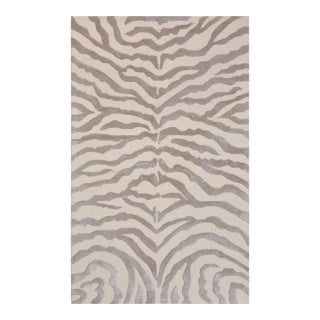 Edgy Hand-Tufted Beige Area Rug- 7' 9'' X 9' 9'' For Sale