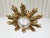 Pair of Gilt Bronze Midcentury Sunburst Light Fixtures with Frosted Glass For Sale - Image 4 of 12