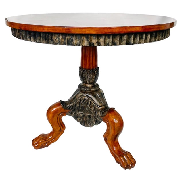 French Regency Claw Feet Gueridon Center Table by Charles Pollock for William Switzer For Sale - Image 12 of 12