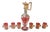 Bronze and Crystal Liqueur Service, 19th Century, Set of 7 For Sale