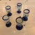 Mexican Cobalt Blue Stemmed Glasses - Set of 5 For Sale - Image 9 of 10