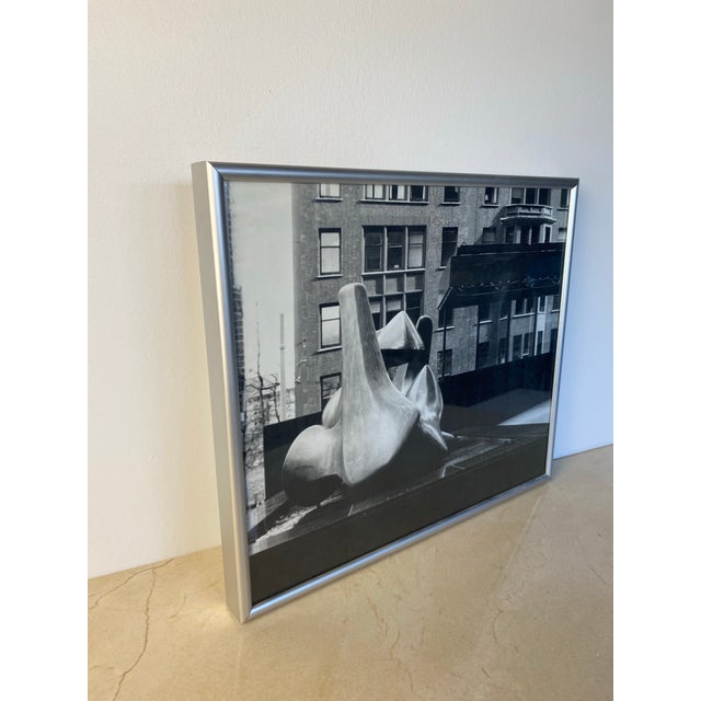 Vintage Black & White Photograph of Henry Moore’s ‘Vertebrae’ Sculpture, Seattle, Framed” For Sale - Image 4 of 8