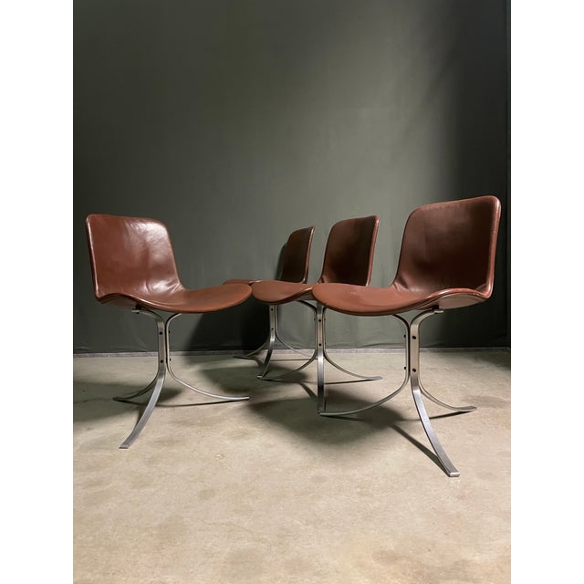 Vintage PK9 by Poul Kjærholm for E. Kold Christensen, 1960s, Set of 4 For Sale - Image 4 of 14