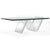 A delightful and dramatic design, this coffee table has a thick glass top cleverly supported and held by the sculptural...