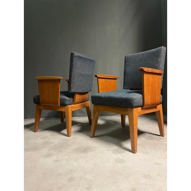 Armchairs in the style of Andre Sornay, 1950s, Set of 2 For Sale - Image 11 of 12