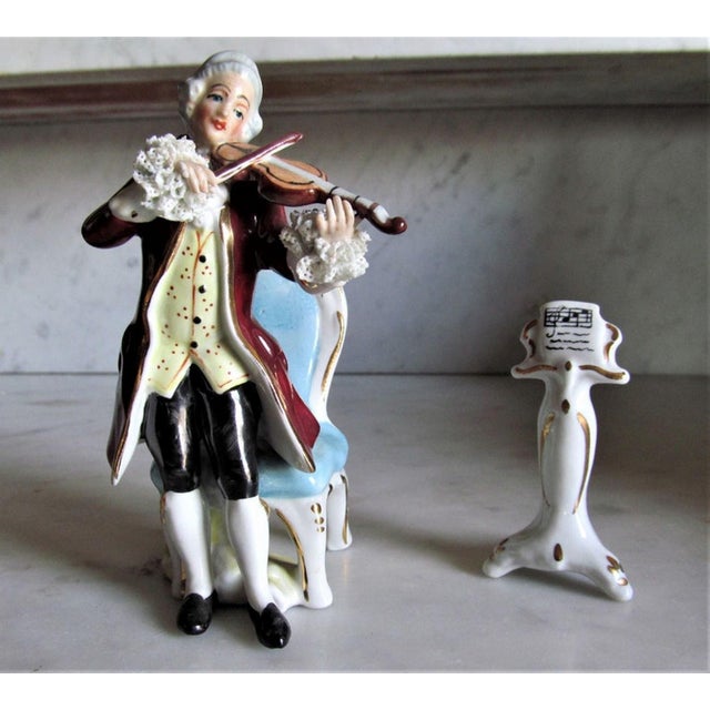 Vintage Dresden Art Lace Figurines, 1960s, Set of 5 For Sale - Image 6 of 11