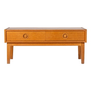 Mid-Century Modern Danish Oak Low Cabinet, 1960s For Sale