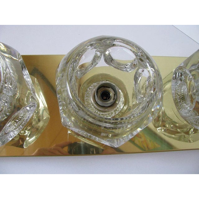 Vintage Brass and Glass Sconce from Peill & Putzler, 1970s For Sale - Image 9 of 16