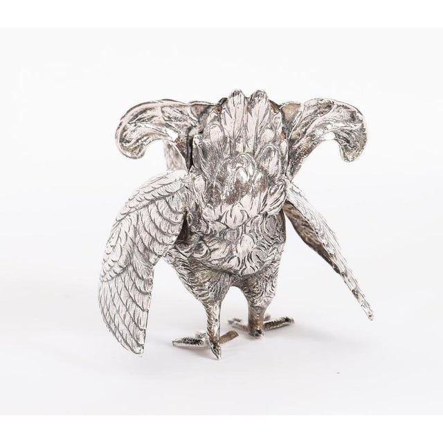 Antique Belgian Silver Grouse Game Birds, 19th Century, Set of 2 For Sale - Image 11 of 18