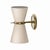 2020s Gable Sconce, Antique Natural Brass with Oyster Shade For Sale - Image 5 of 7