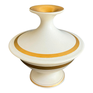 Mid Century Modern Hyalyn Covered Dish Atomic Vintage Ceramic Candy Dish