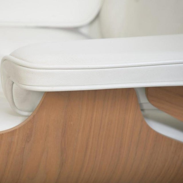 Set of Lounge Chair with Ottoman in White Leather by Charles Eames, 2010s For Sale - Image 14 of 18