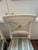 Two Bellman Chairs, White Lacquered With Gold Cilding, New Upholstered Seats and Chair Ties For Sale - Image 9 of 15