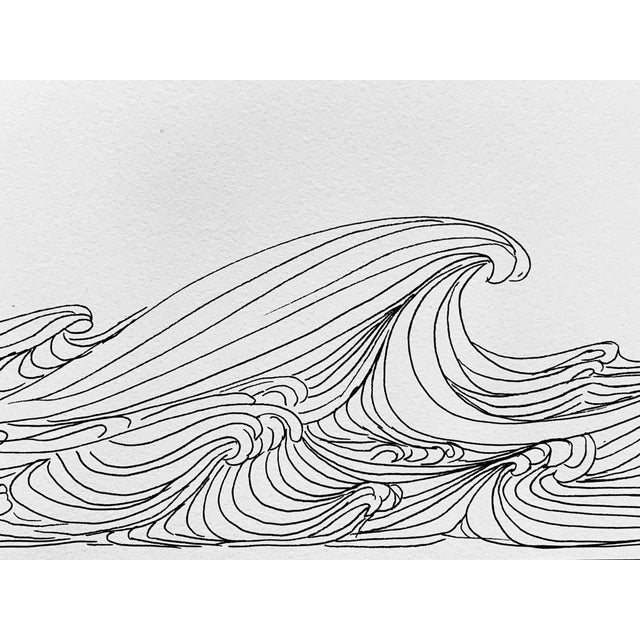 Waves pen drawing clearance