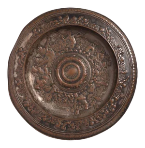 Early 20th Century Brass Wall Plate With Mythological Characters