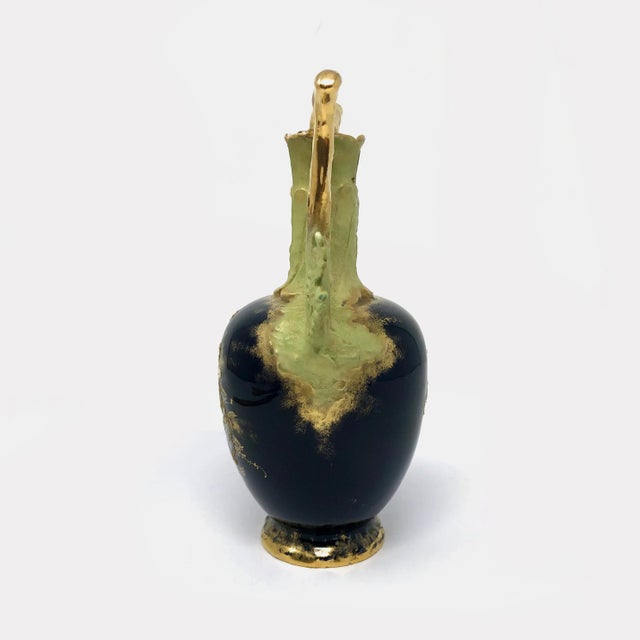 Antique Hand Painted Austrian Vase For Sale - Image 4 of 11