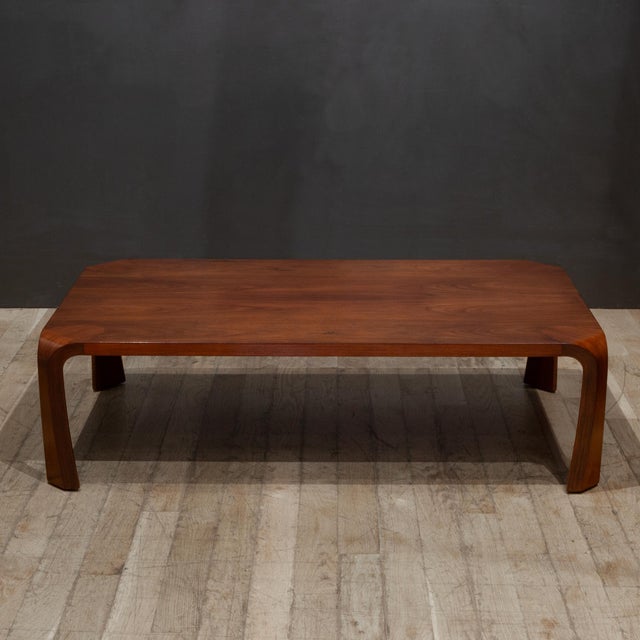 Mid-Century Modern Mid-Century Saburo Inui Bent Rosewood Coffee Table by Tendo Mokko, Japan C. 1960 For Sale - Image 3 of 10