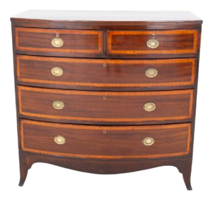 Regency Mahogany Bow Front Chest of Drawers, 1830