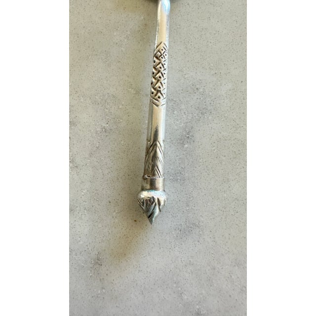 Asian Antique 1960s Cambodian Silver Spoons- Set of 4 For Sale - Image 3 of 6
