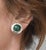 Vintage Sterling Silver Malachite Clip-on Stud Earrings, A Pair For Sale - Image 16 of 18