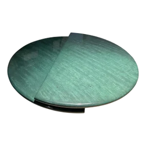 1980 Faux Green Marble Swivel Coffee Table