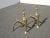 Vintage French Country Brass Fireplace Andirons For Sale In Los Angeles - Image 6 of 13