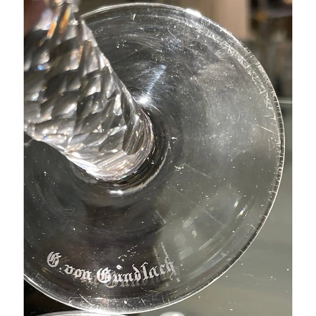 Transparent 18th C Baroque Style German G. Von Gundlach Armorial Beer /Goblet/Kelchglas For Sale - Image 8 of 13