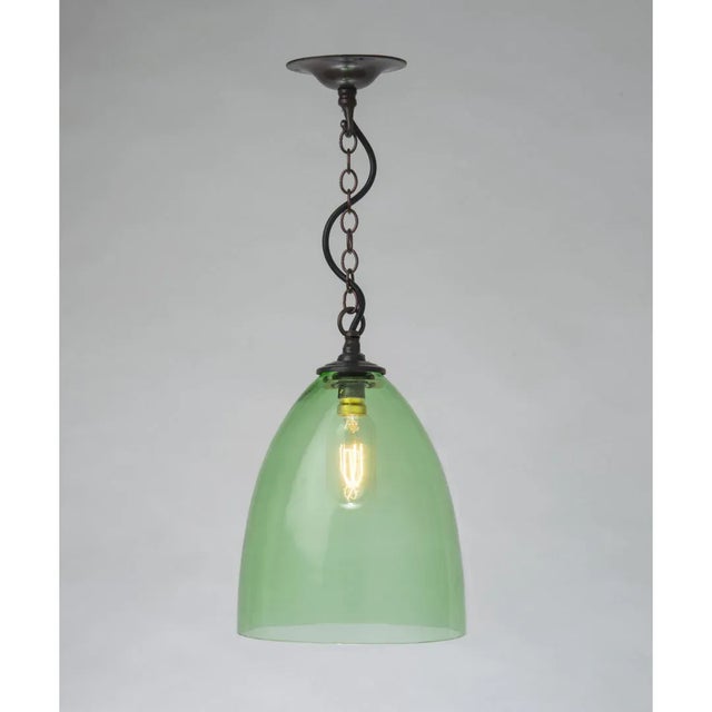 English Havana Pendant Medium Vintage Green For Sale - Image 3 of 3